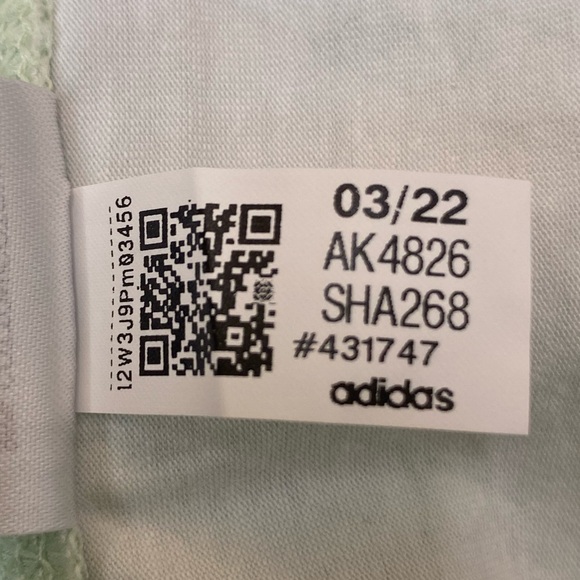 NWT Adidas Brand Love Allover Print Tights Leggings Linen Green Girls M (10/12) - Picture 8 of 11